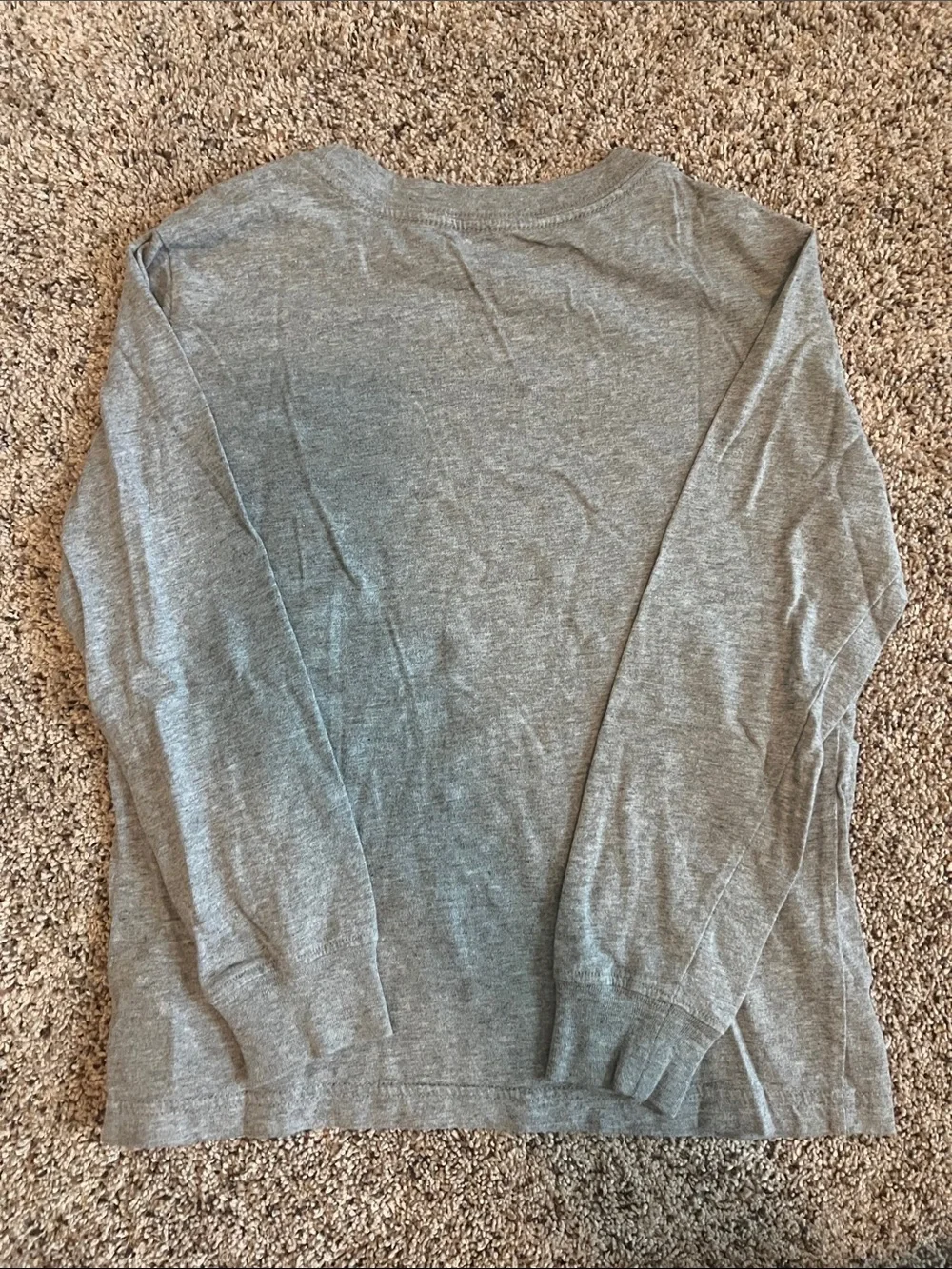 Ralph Lauren Long-Sleeve Crewneck Tee — Heather Gray with Navy Pony